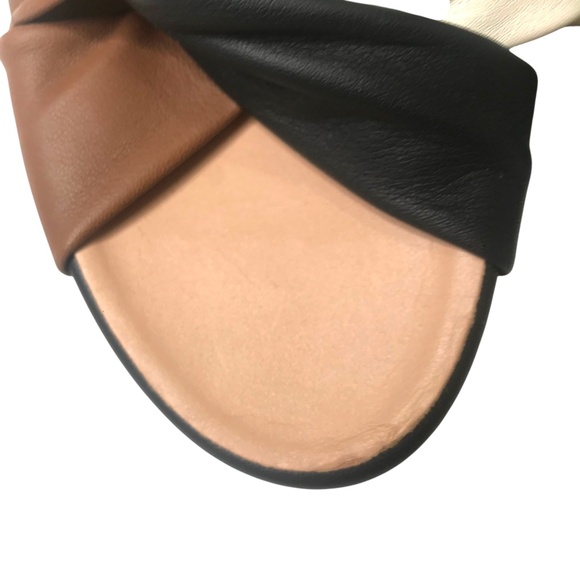 Ateliers Leather Colorblock Wedge Sandals Handmade in Spain - Picture 5 of 7